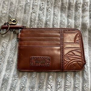 The Sak Brown Leather Wristlet
